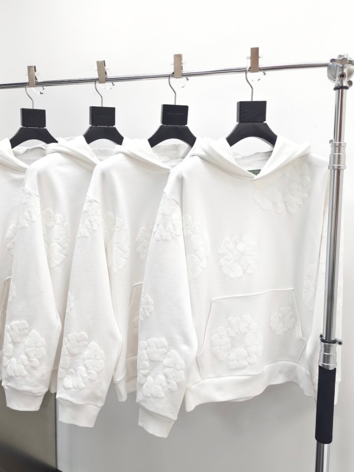1:1 quality version MONO All White Kapok Kapok Hoodie & Sweatpants Set