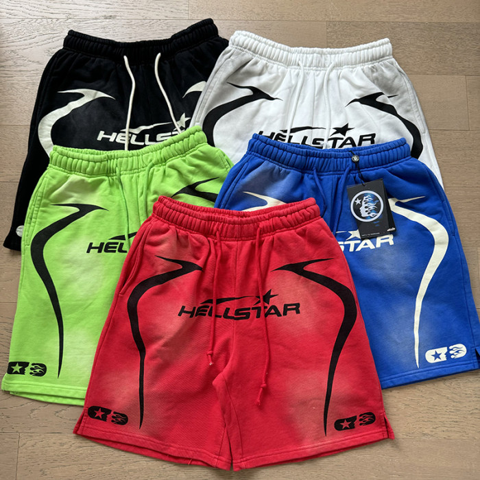 sport logo back digital print washed version tee & shorts set 7 colors