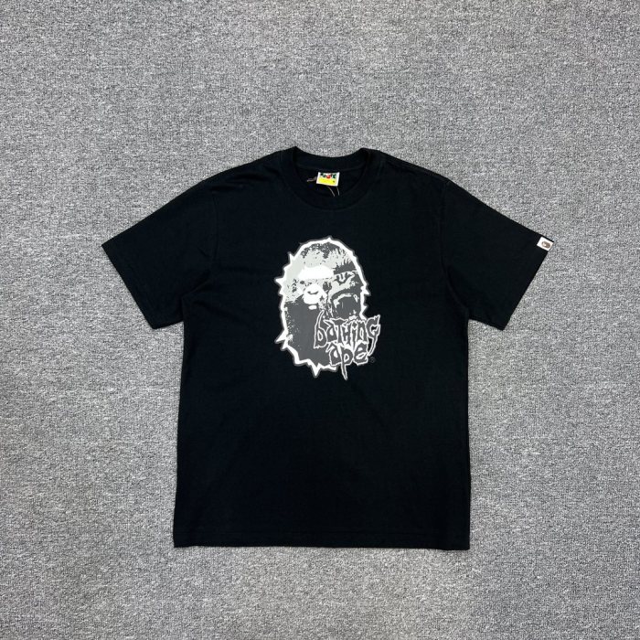 1:1 quality version Angry Ape Big Head Letter Print Tee