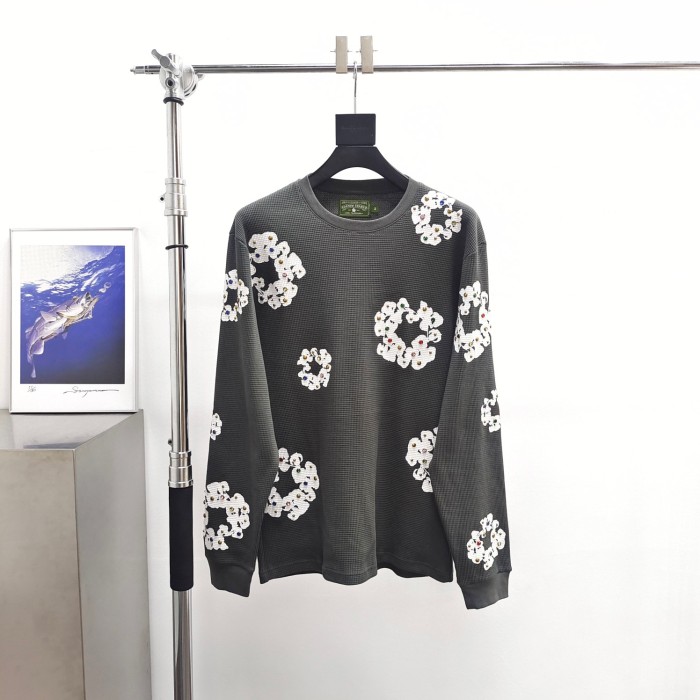 1:1 quality version Colorful Gemstone Kapok Waffle Sweatshirt