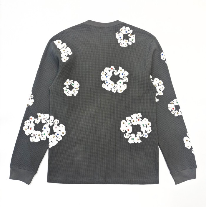 1:1 quality version Colorful Gemstone Kapok Waffle Sweatshirt