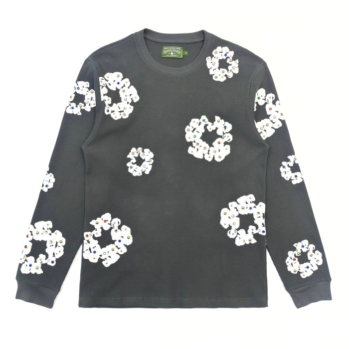 1:1 quality version Colorful Gemstone Kapok Waffle Sweatshirt