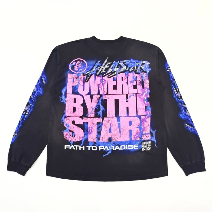 [Big & Tall for weights up to 260 lbs]1:1 quality version HS Helmet Energy Letter Print Long Sleeve T-Shirt with NFC tag