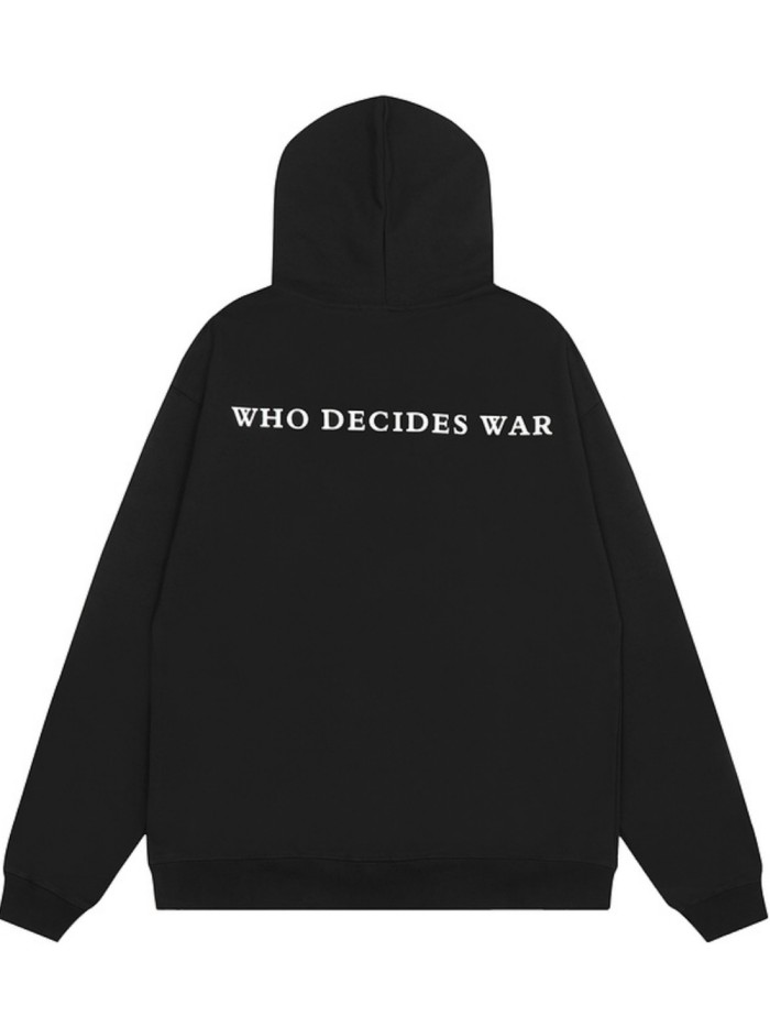 Abstract Painting White Letter Print Hoodie