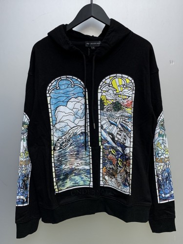 Underwater World Back Letter Logo Print Hoodie