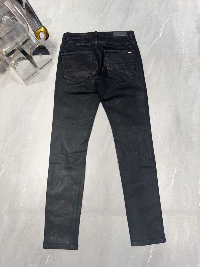 [buy more save more] 1:1 quality version Black Destroyed Patchwork Jeans