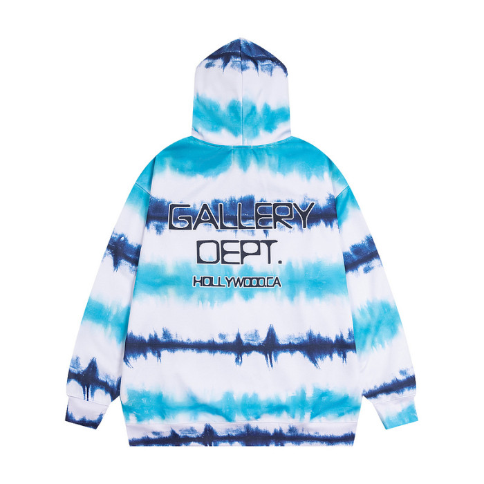 Water Wave Stripe Tie-Dye Gradient Hoodie & Pants Set
