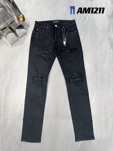 [buy more save more] 1:1 quality version Black Destroyed Patchwork Jeans