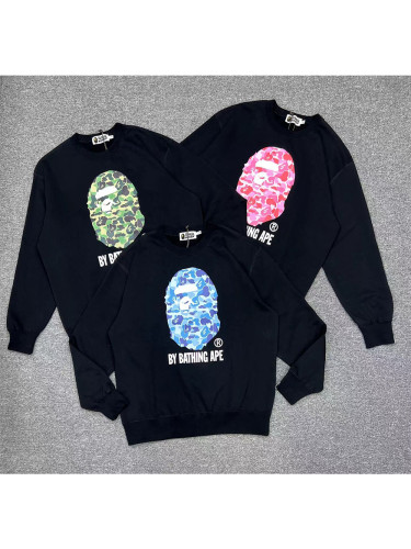 1:1 quality version ABC Camouflage Ape Big Head Letter Print Sweatshirt 3 colors