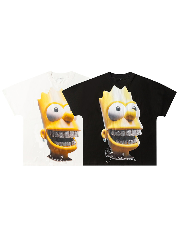 Simpson Large Pattern Cartoon Print Tee 2 colors
