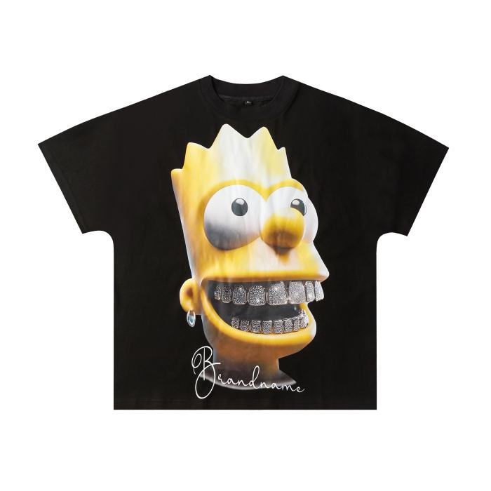 Simpson Large Pattern Cartoon Print Tee 2 colors