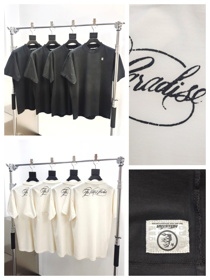 [Big & Tall for weights up to 260 lbs]1:1 quality version Chest small logo back lettering print Tee with NFC tag