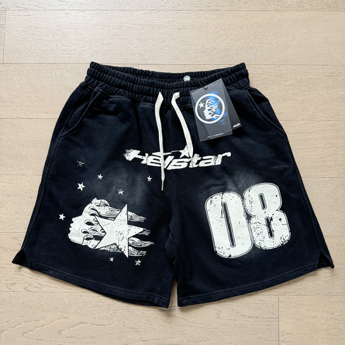 08 Letter Logo Print Washed Shorts Version shorts