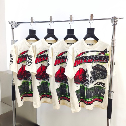 1:1 quality version HS Helmet Gradient Letter Print Tee with NFC tag