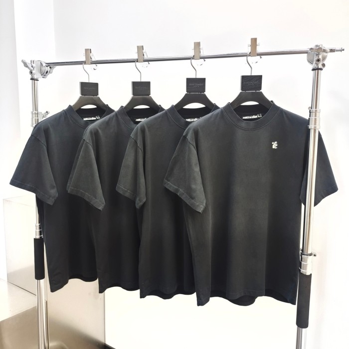 [Big & Tall for weights up to 260 lbs]1:1 quality version Chest small logo back lettering print Tee with NFC tag