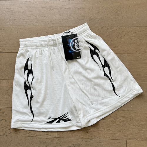 Mesh Flame Print Beach Shorts