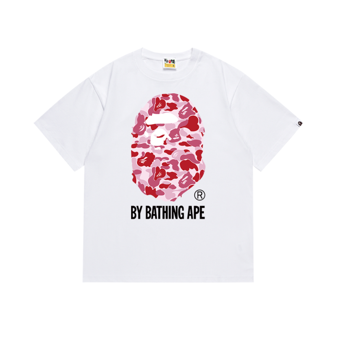 Classic ABC Camouflage Ape Big Head Letter Print Tee 6 colors