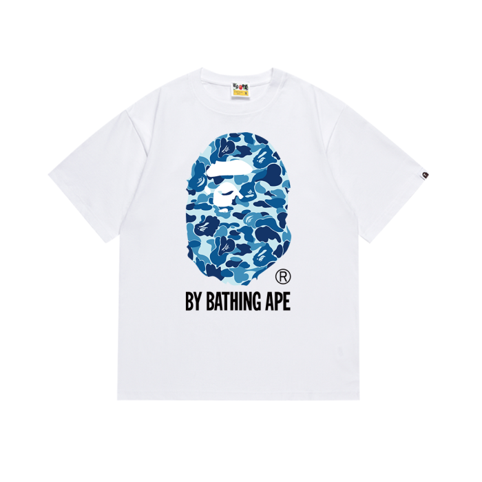 Classic ABC Camouflage Ape Big Head Letter Print Tee 6 colors