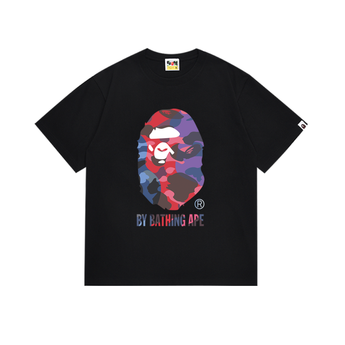 [50% Off]A Bathing Ape Bape Gradient Camouflage Big Ape Head Letter Print Tee 2 colors 27022903