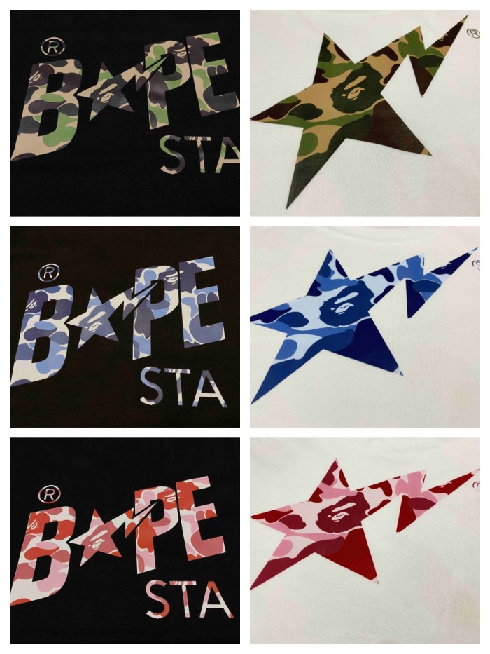 STA Camouflage Lightning Star Letter Tee 6 colors