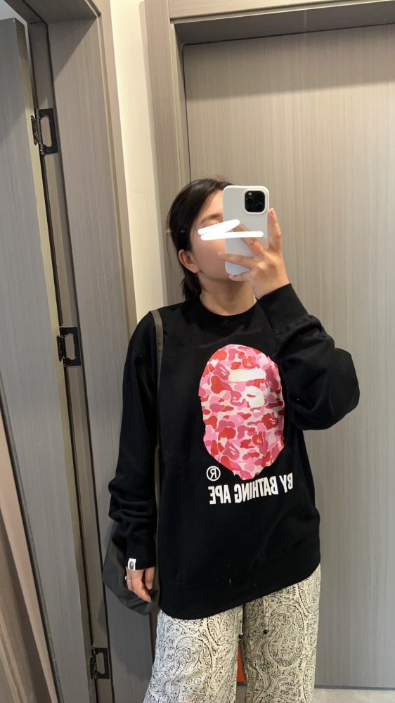 [50% Off]A Bathing Ape Bape 1:1 quality version ABC Camouflage Ape Big Head Letter Print Sweatshirt 3 colors 26968217
