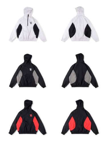 1:1 quality version Wave Splicing Clashing Logo Print Sports Zipper  hoodie & pants set 3 colors
