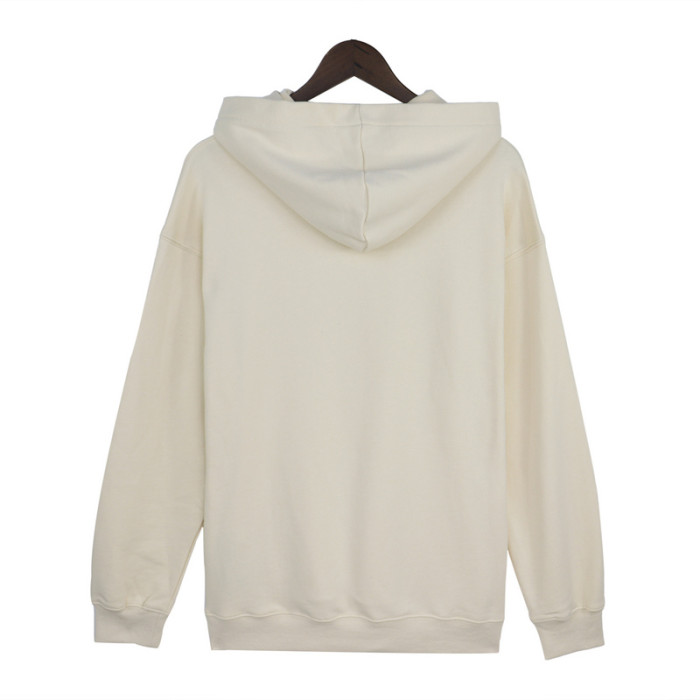 neckline cartoon letters print hoodie 2 colors