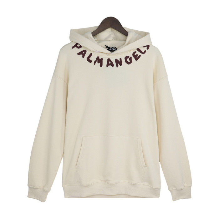 neckline cartoon letters print hoodie 2 colors