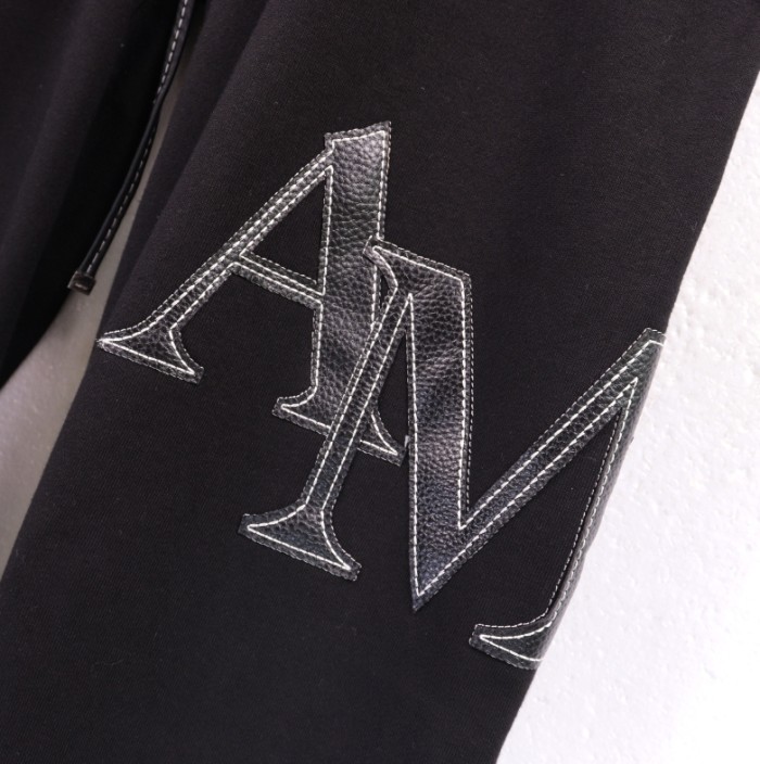 [50% Off]Amiri Leather monogrammed hoodie & pants set 3 colors 27035840