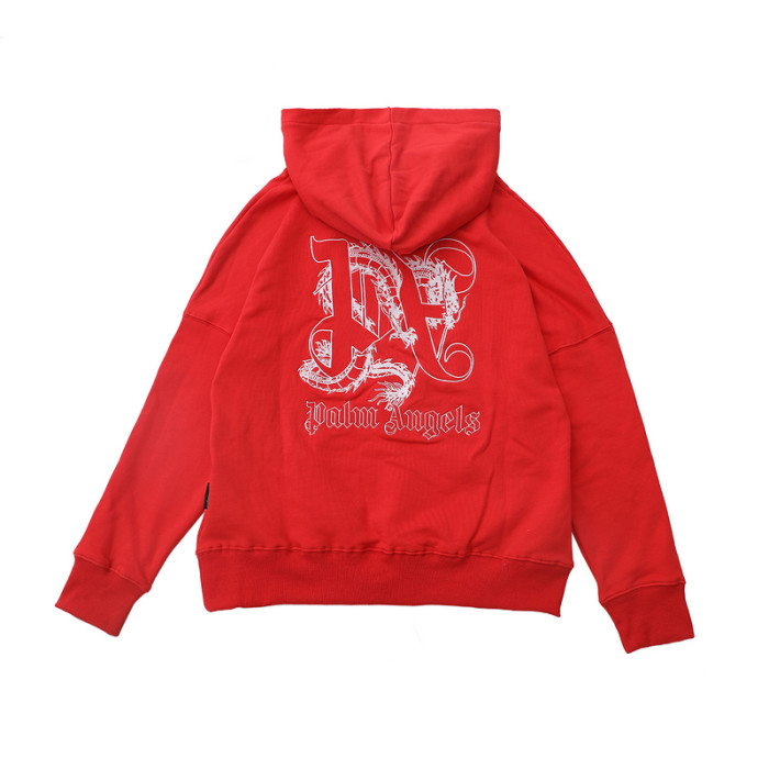 Back flying dragon large letter embroidered hoodie 2 colors