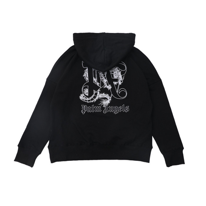 Back flying dragon large letter embroidered hoodie 2 colors