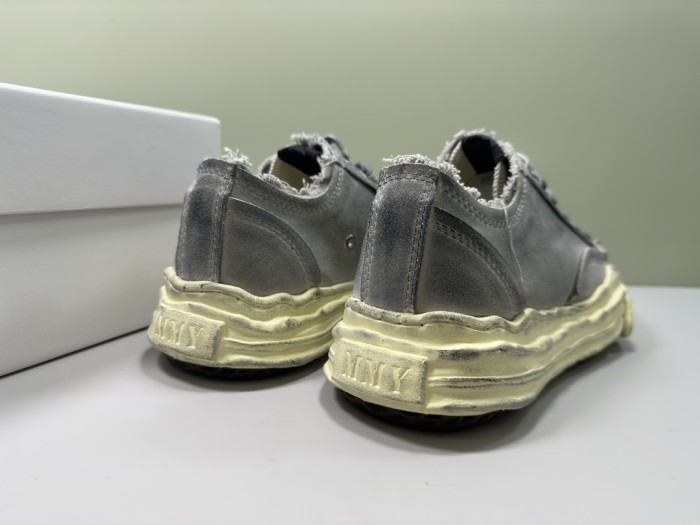 1:1 quality version Water dyed vintage open mouth smile thick bottom dirty shoes