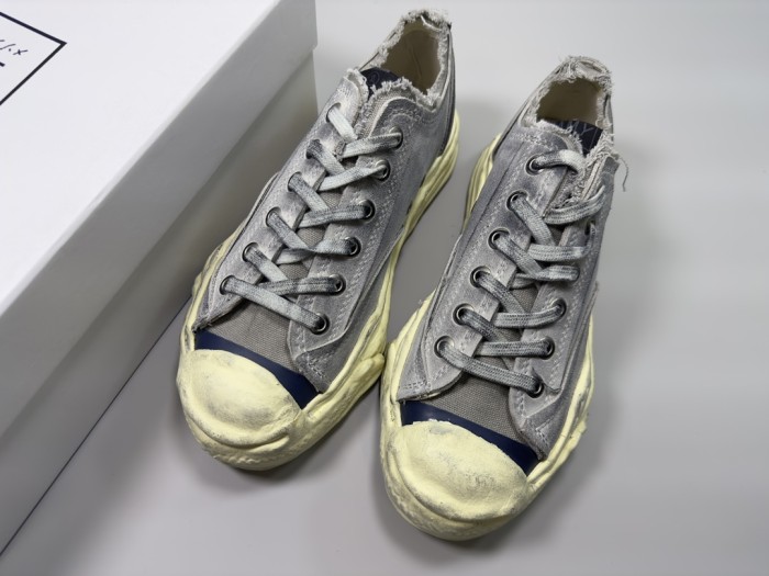 1:1 quality version Water dyed vintage open mouth smile thick bottom dirty shoes