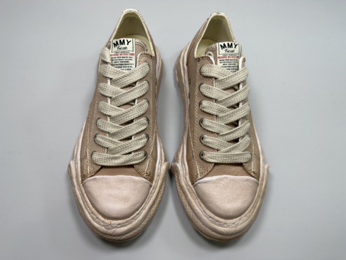 1:1 quality version Water-dyed vintage khaki lace-up low-top shoes