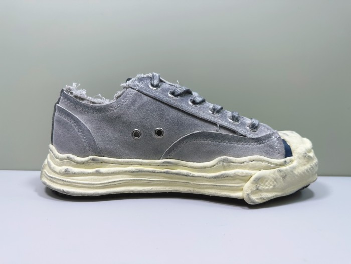 1:1 quality version Water dyed vintage open mouth smile thick bottom dirty shoes