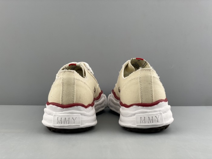 1:1 quality version Beige Red Trimmed Canvas Shoes