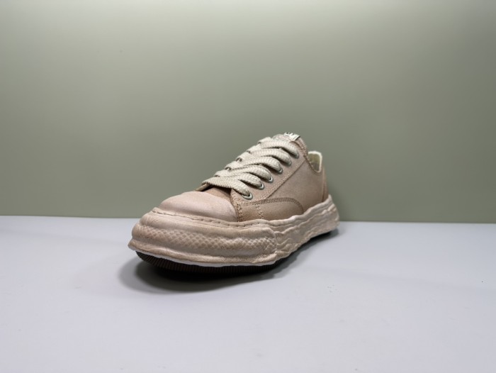 1:1 quality version Water-dyed vintage khaki lace-up low-top shoes