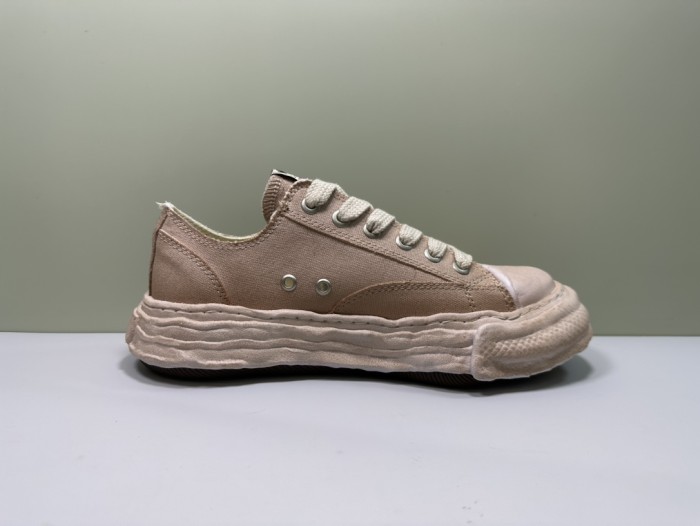 1:1 quality version Water-dyed vintage khaki lace-up low-top shoes