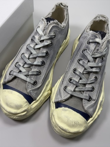 1:1 quality version Water dyed vintage open mouth smile thick bottom dirty shoes