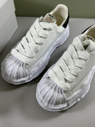 1:1 quality version White Leather Shell Toe Thick Bottom Board Shoes