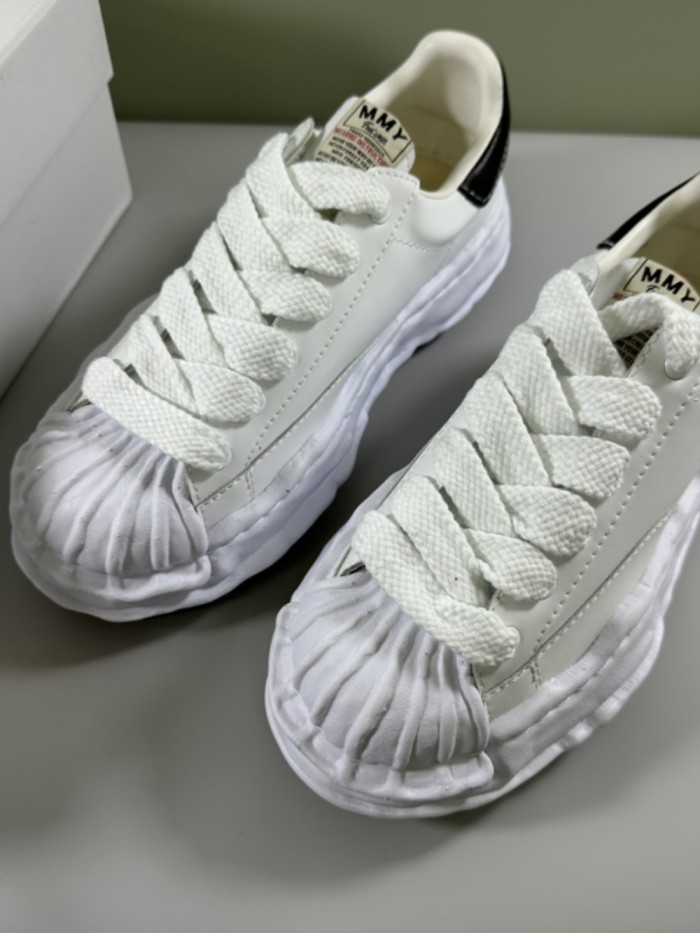 1:1 quality version White Leather Shell Toe Thick Bottom Board Shoes