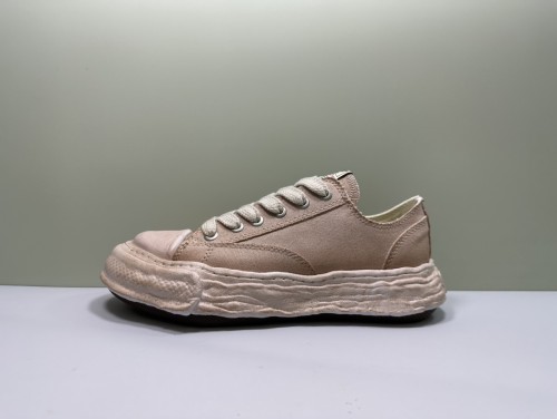 1:1 quality version Water-dyed vintage khaki lace-up low-top shoes