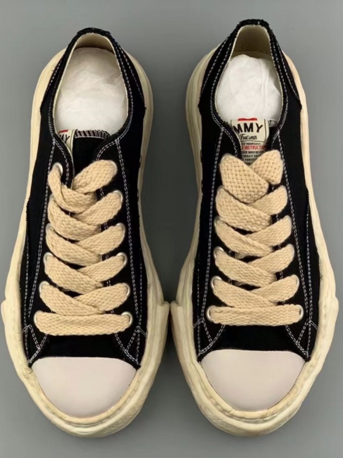 1:1 quality version Yellow soles Canvas low-top shoes