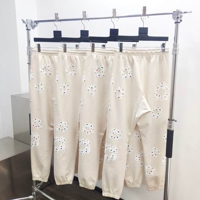 1:1 quality version Beige Jeweled Kapok Zip Hoodie & Sweatpants Set