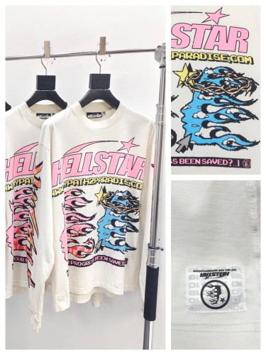 1:1 quality version 1996 Pixel Letter Logo Long Sleeve T-Shirt with NFC tag