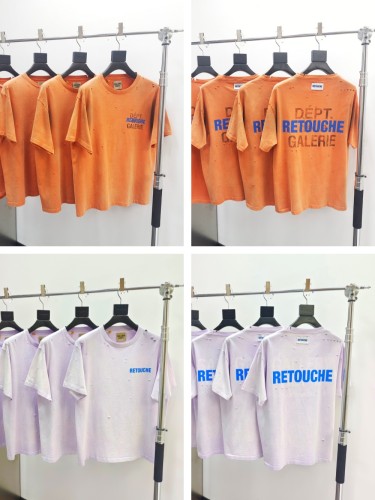 1:1 quality version RETOUCHE Torn Letter Print Tee 2 colors