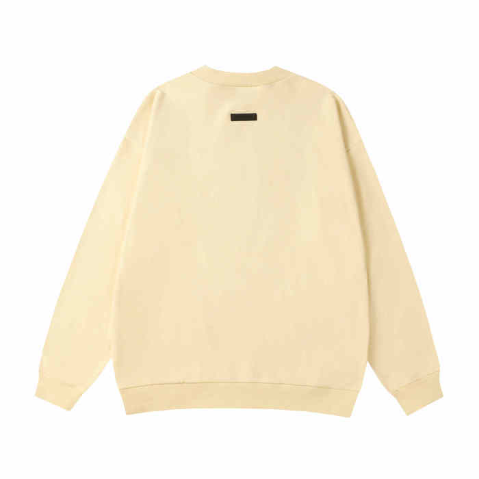 Silicone monogrammed back small logo round neck Sweatshirt 4 colors