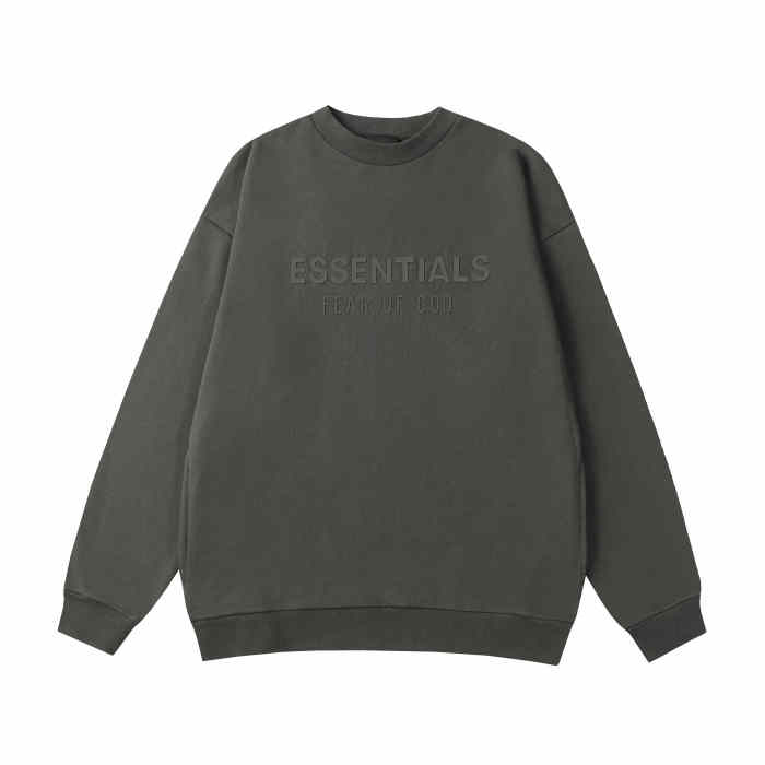 Silicone monogrammed back small logo round neck Sweatshirt 4 colors