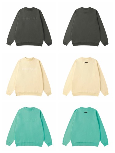 Silicone monogrammed back small logo round neck Sweatshirt 4 colors