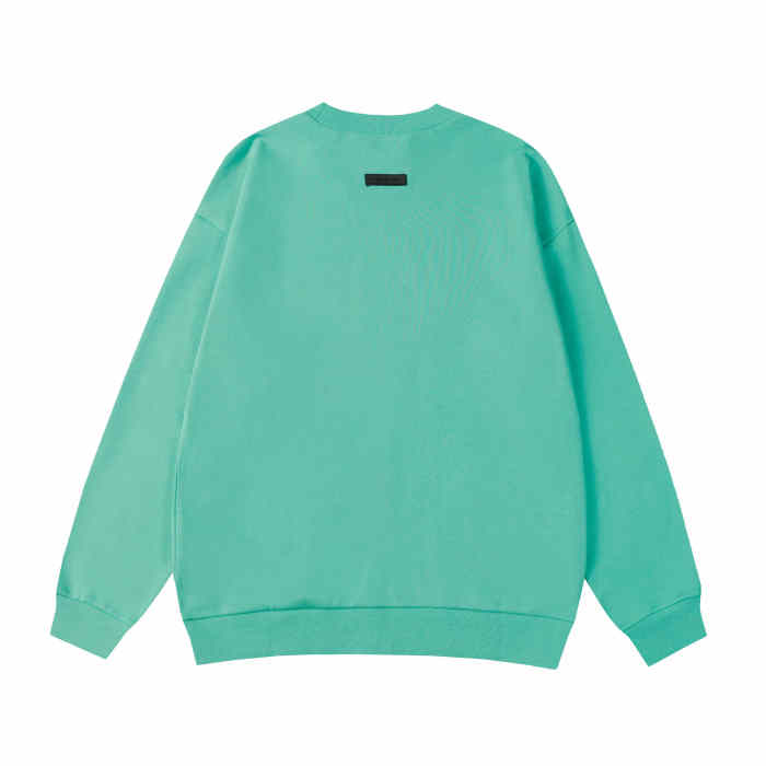 Silicone monogrammed back small logo round neck Sweatshirt 4 colors